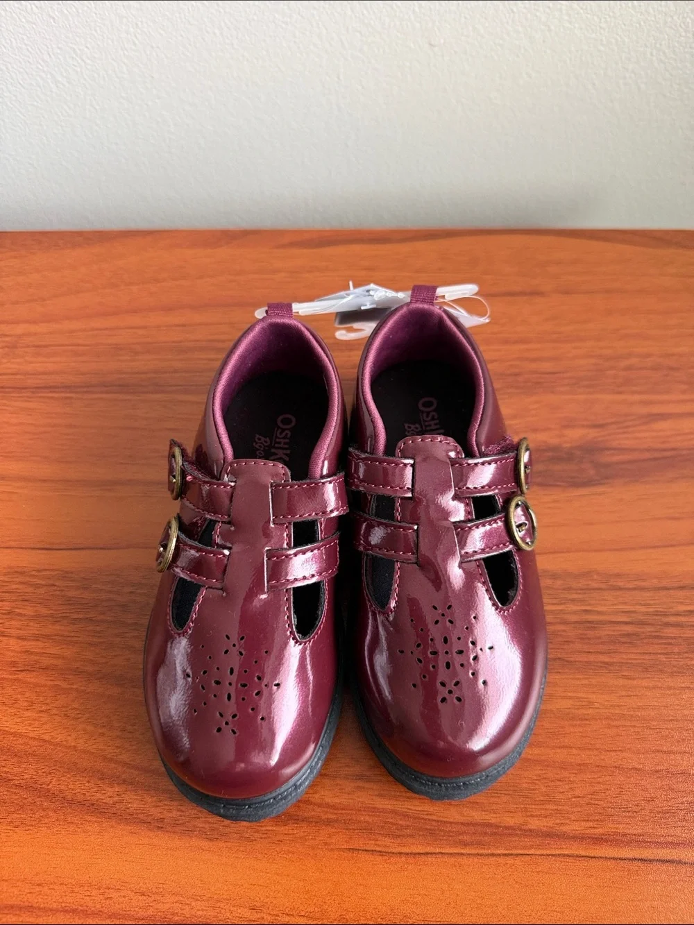 OshKosh B'gosh Burgundy Double-Strap Mary Jane Dress Shoes